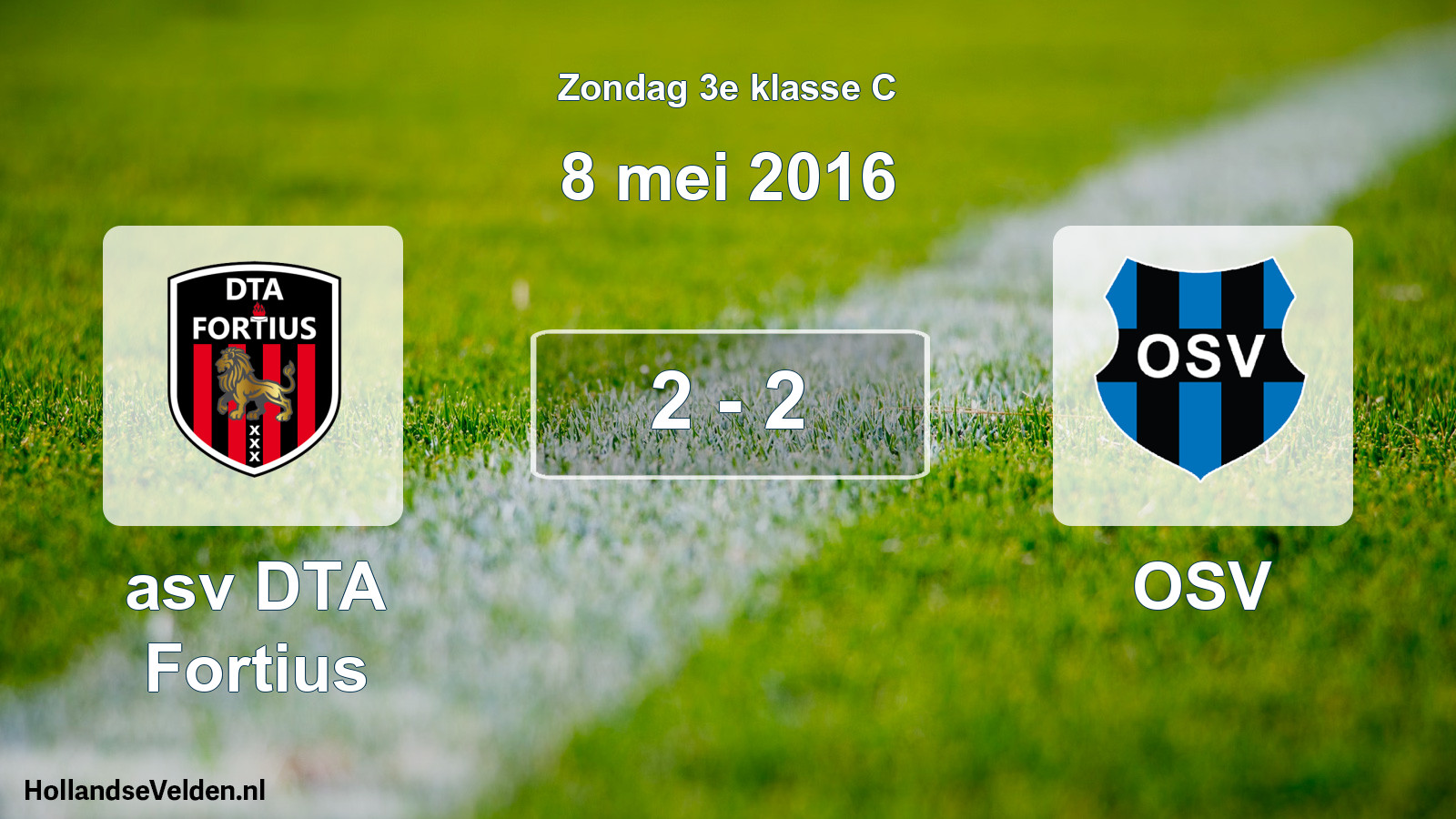 Total number of matches played: asv DTA Fortius - OSV 2 - 2 (8 May 2016)