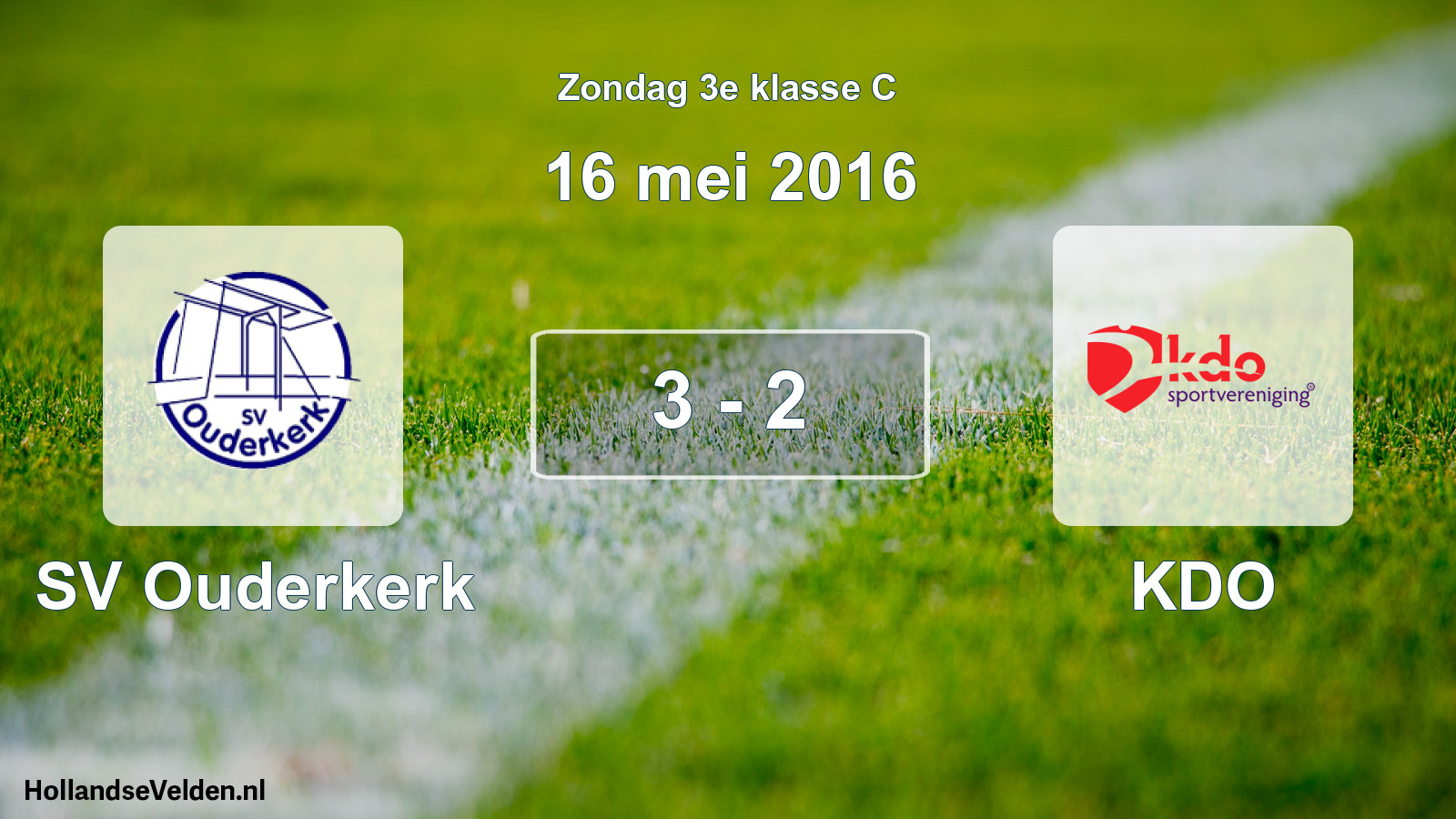 Total number of matches played: SV Ouderkerk - KDO 3 - 2 (16 May 2016)