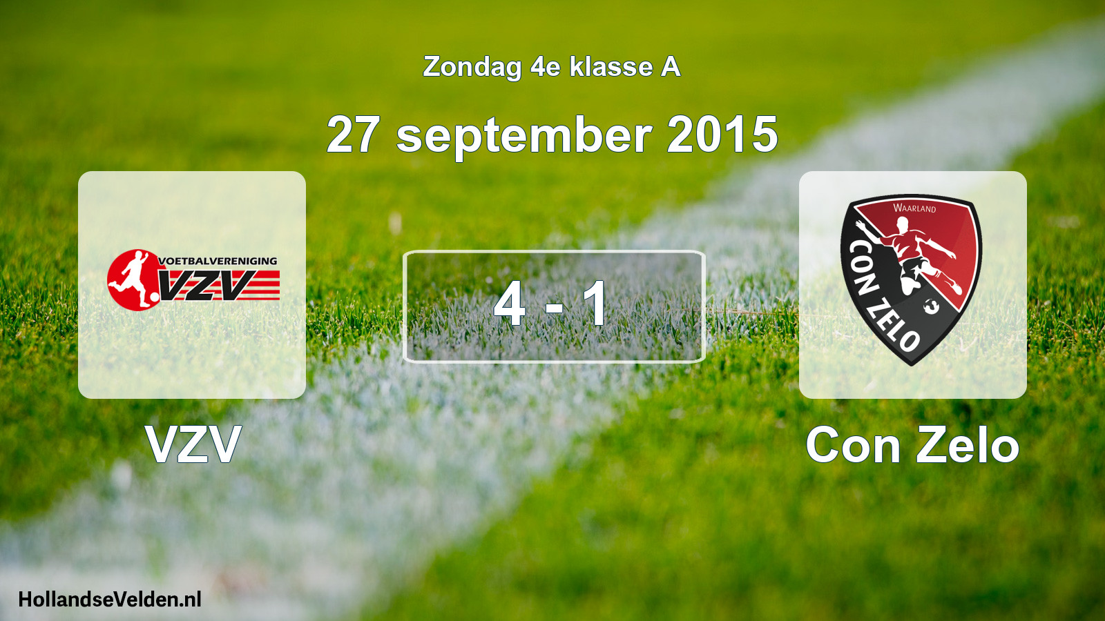 Total number of matches played: VZV - Con Zelo 4 - 1 (27 September 2015)
