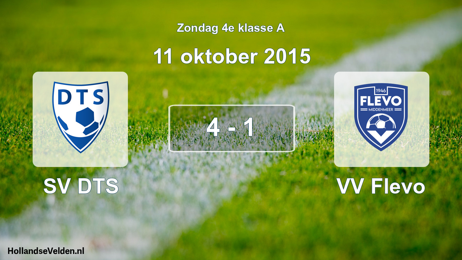 Total number of matches played: SV DTS - VV Flevo 4 - 1 (11 October 2015)