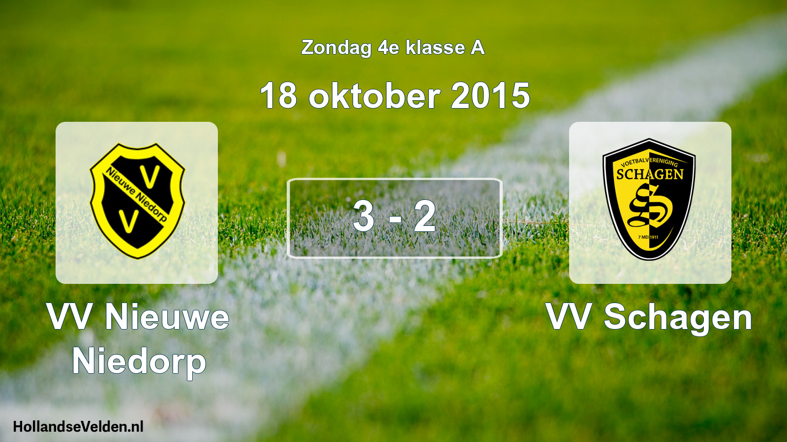 Total number of matches played: VV Nieuwe Niedorp - VV Schagen 3 - 2 (18 October 2015)