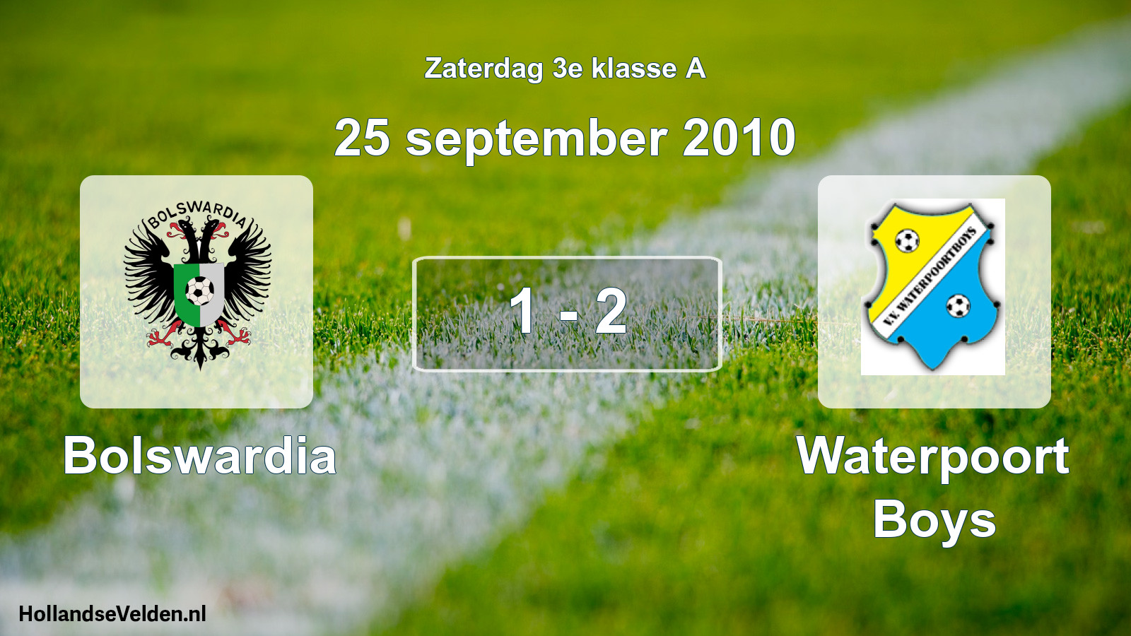 Total number of matches played: Bolswardia - Waterpoort Boys 1 - 2 (25 September 2010)