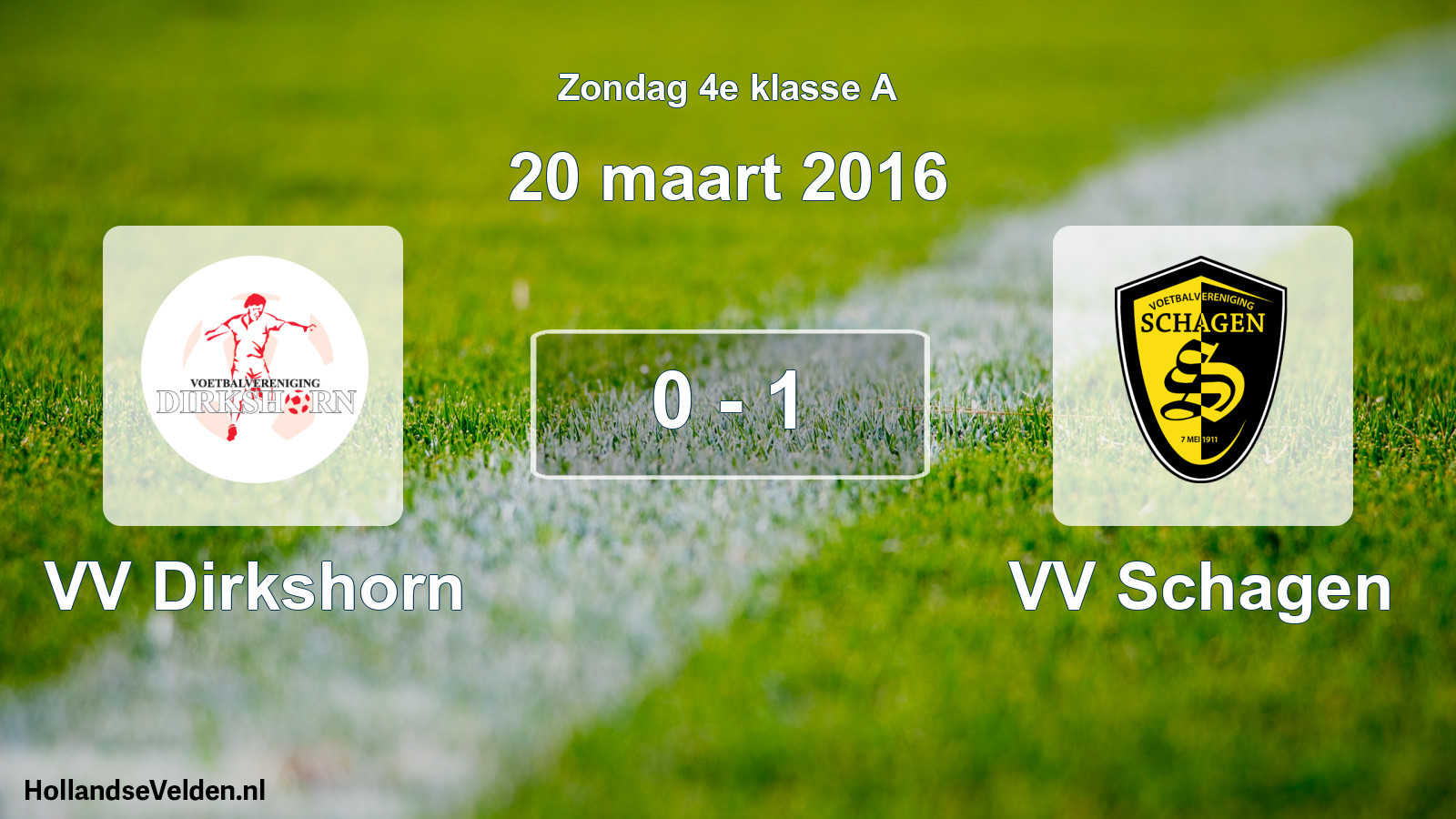 Total number of matches played: VV Dirkshorn - VV Schagen 0 - 1 (20 March 2016)