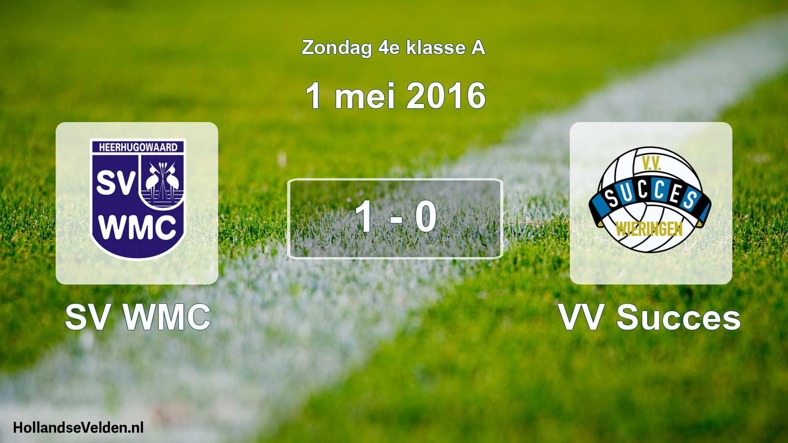 Total number of matches played: SV WMC - VV Succes 1 - 0 (1 May 2016)