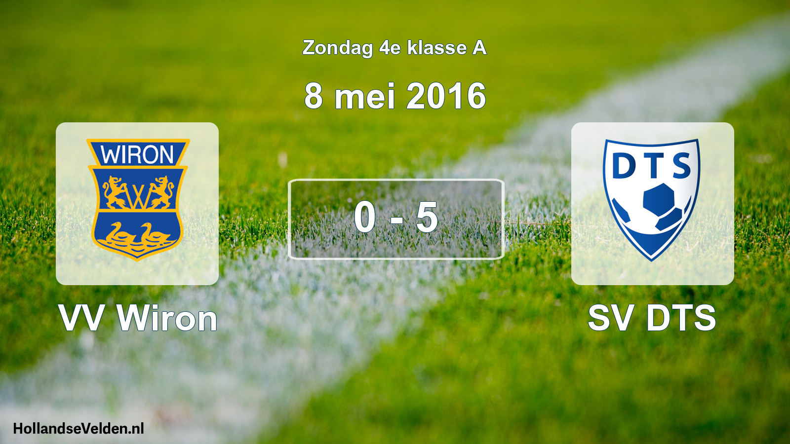 Total number of matches played: VV Wiron - SV DTS 0 - 5 (8 May 2016)