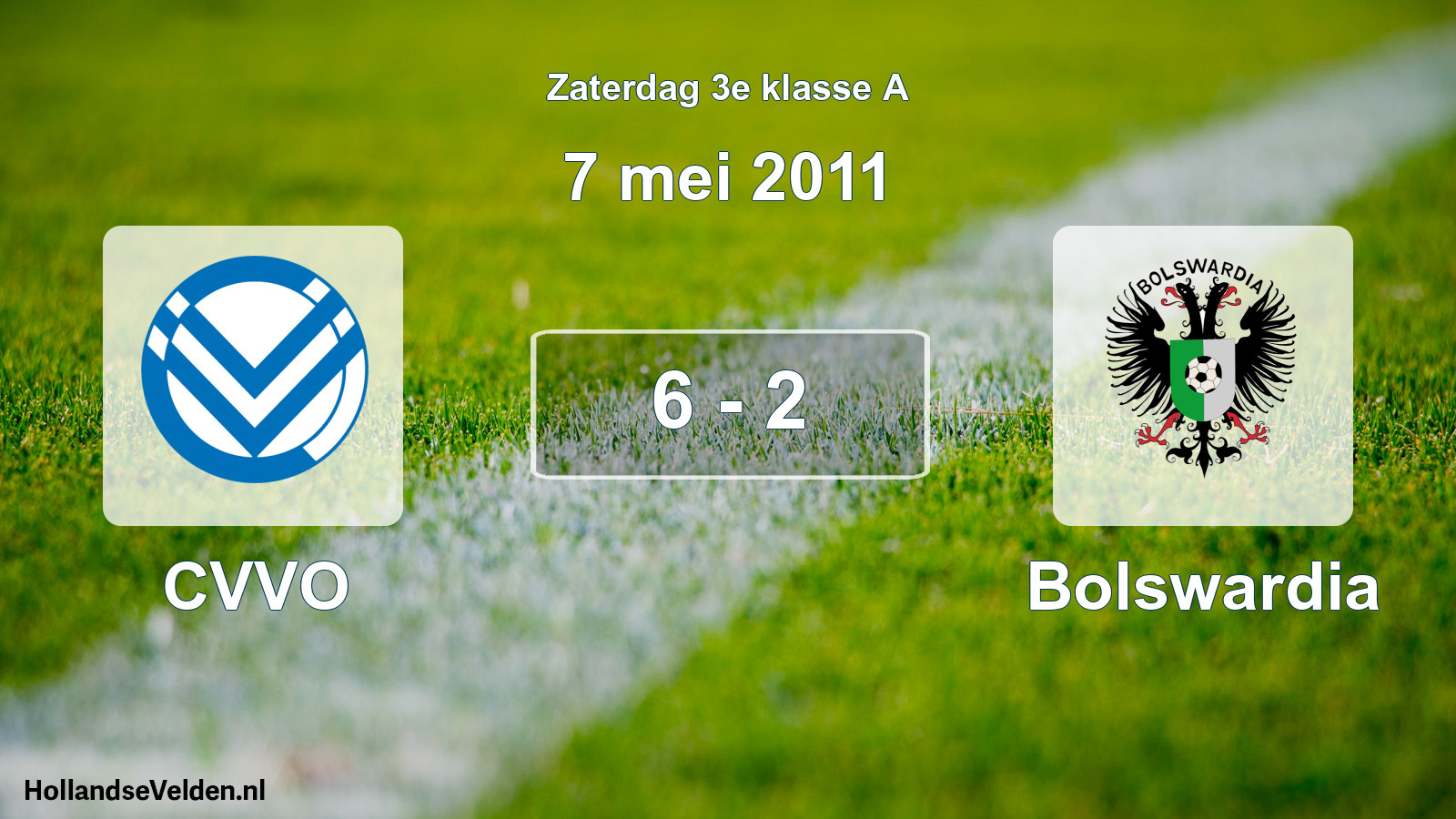 Total number of matches played: CVVO - Bolswardia 6 - 2 (7 May 2011)