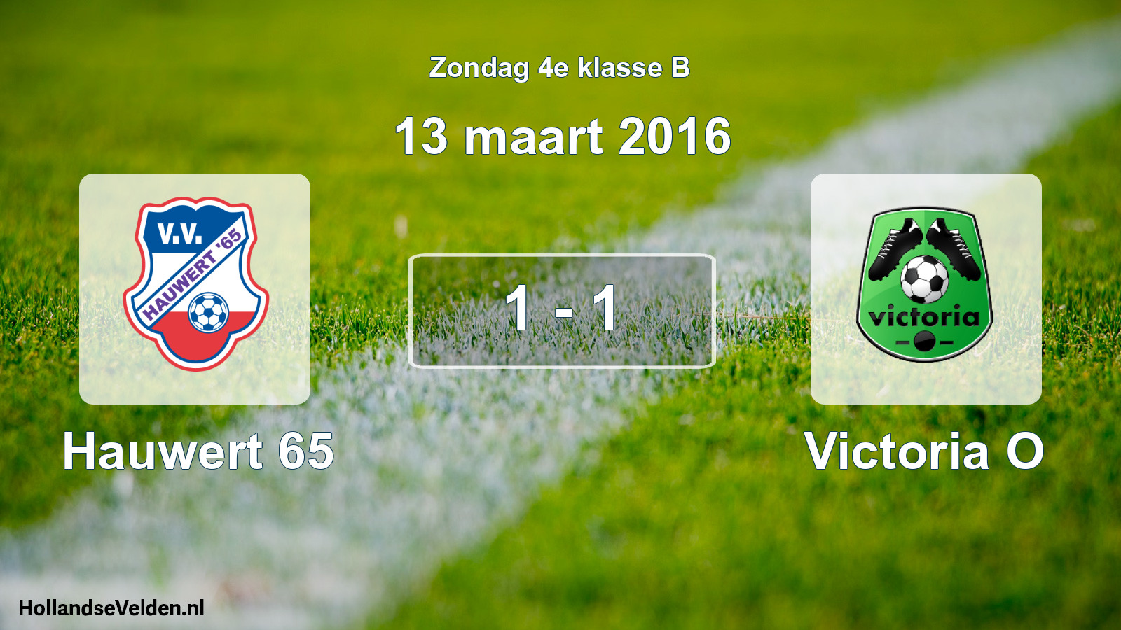 Total number of matches played: Hauwert 65 - Victoria O 1 - 1 (13 March 2016)