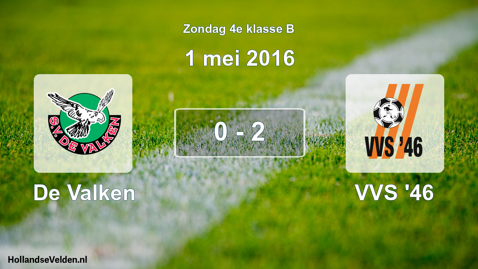 Total number of matches played: De Valken - VVS '46 0 - 2 (1 May 2016)