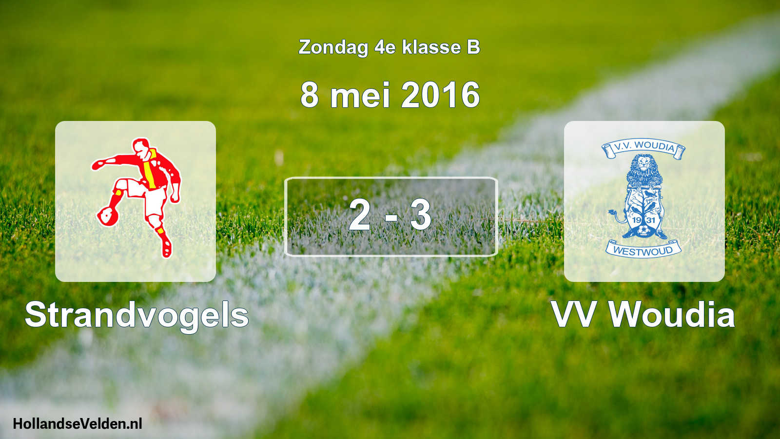 Total number of matches played: Strandvogels - VV Woudia 2 - 3 (8 May 2016)