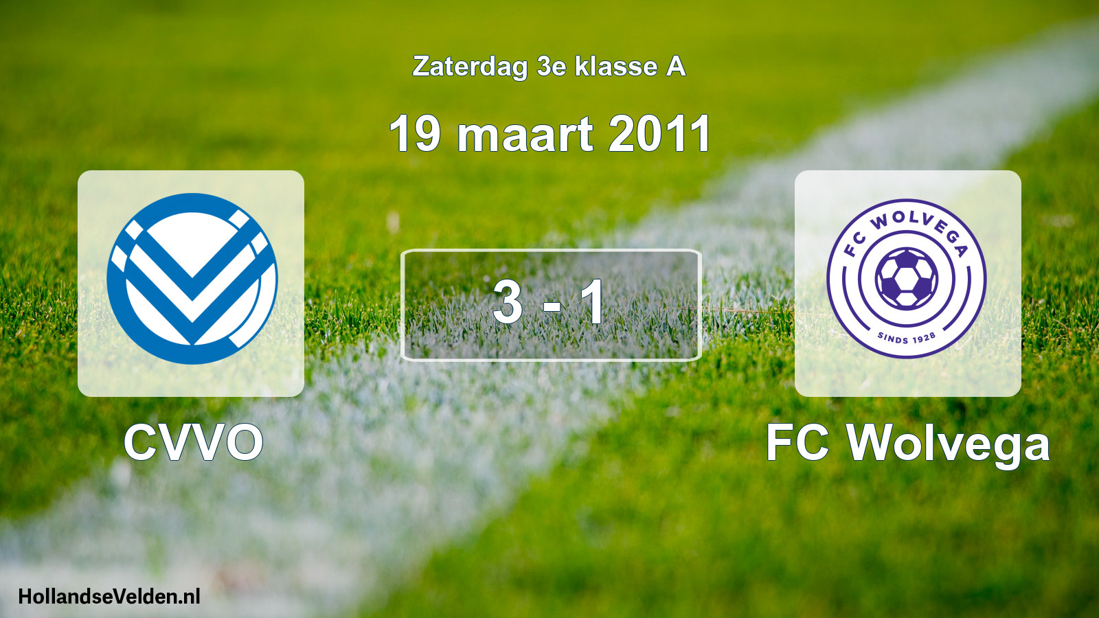 Total number of matches played: CVVO - FC Wolvega 3 - 1 (19 March 2011)