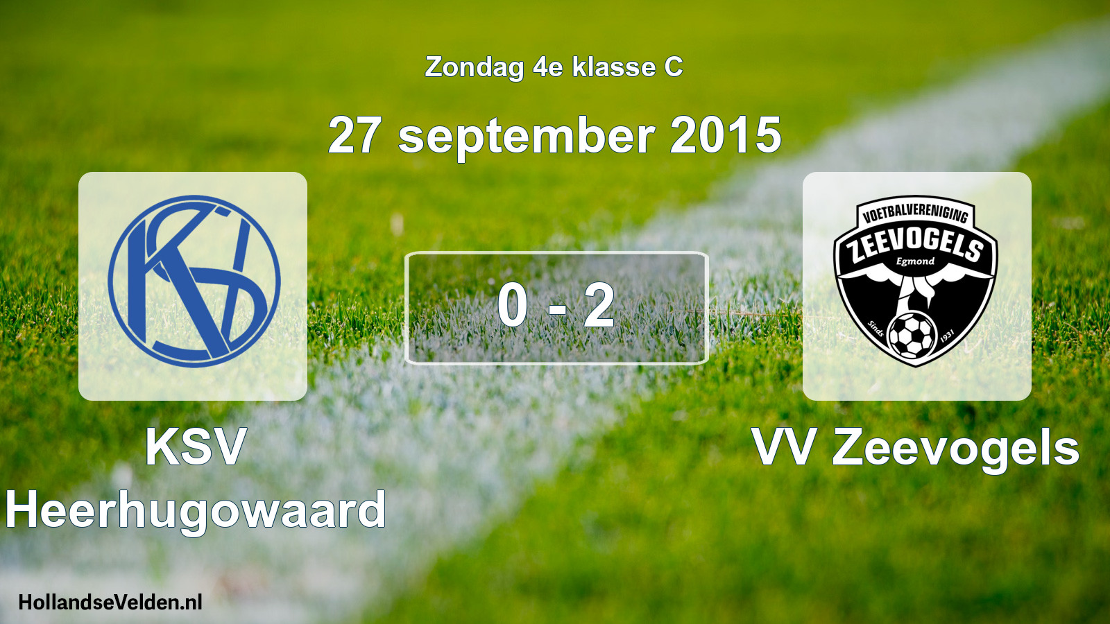 Total number of matches played: KSV Heerhugowaard - VV Zeevogels 0 - 2 (27 September 2015)