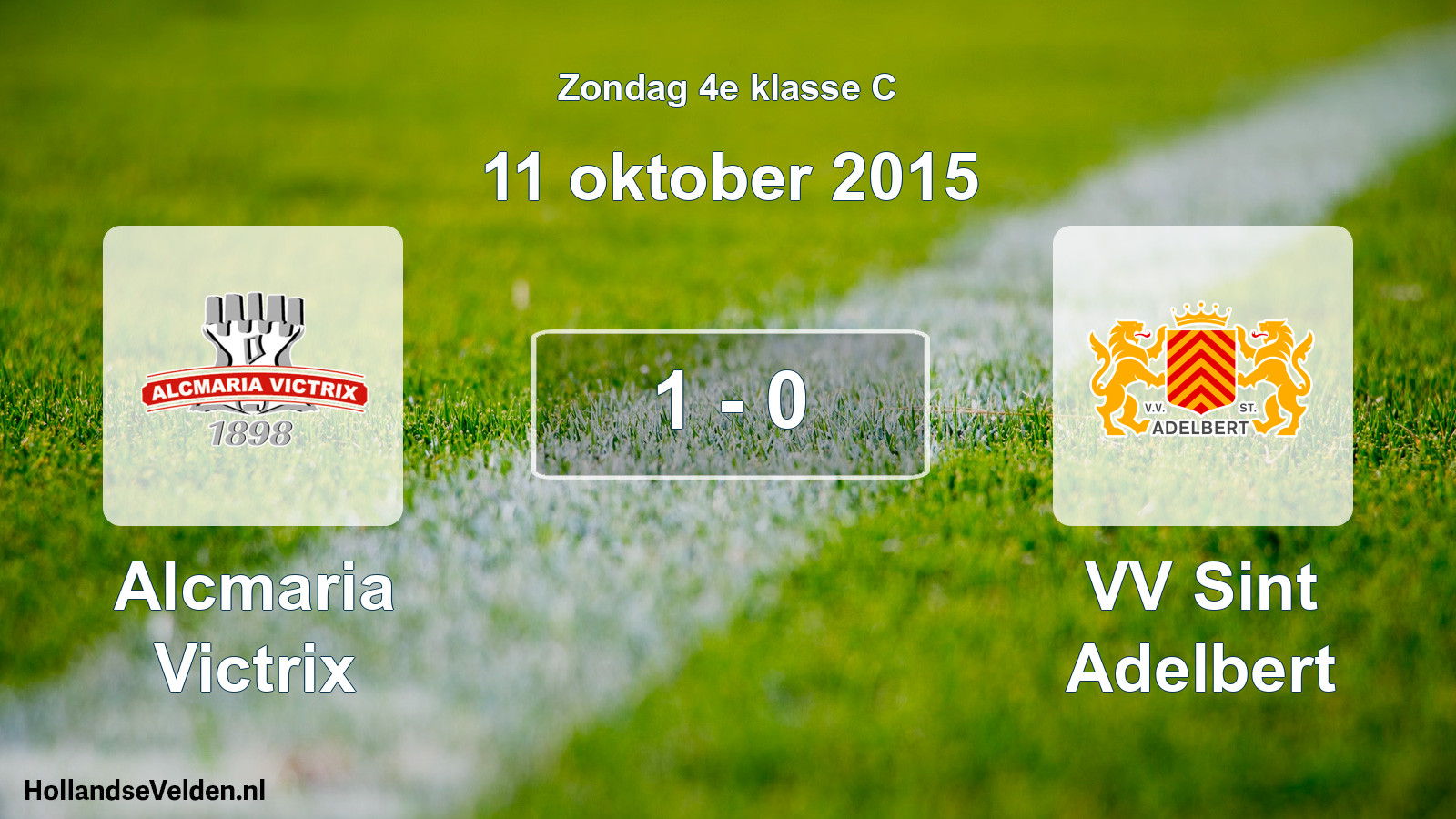 Total number of matches played: Alcmaria Victrix - VV Sint Adelbert 1 - 0 (11 October 2015)