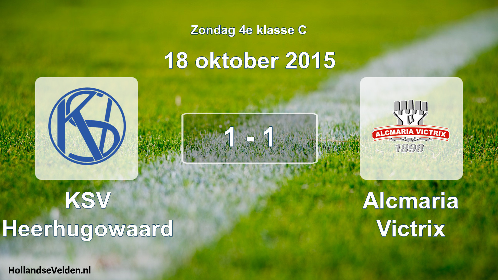 Total number of matches played: KSV Heerhugowaard - Alcmaria Victrix 1 - 1 (18 October 2015)