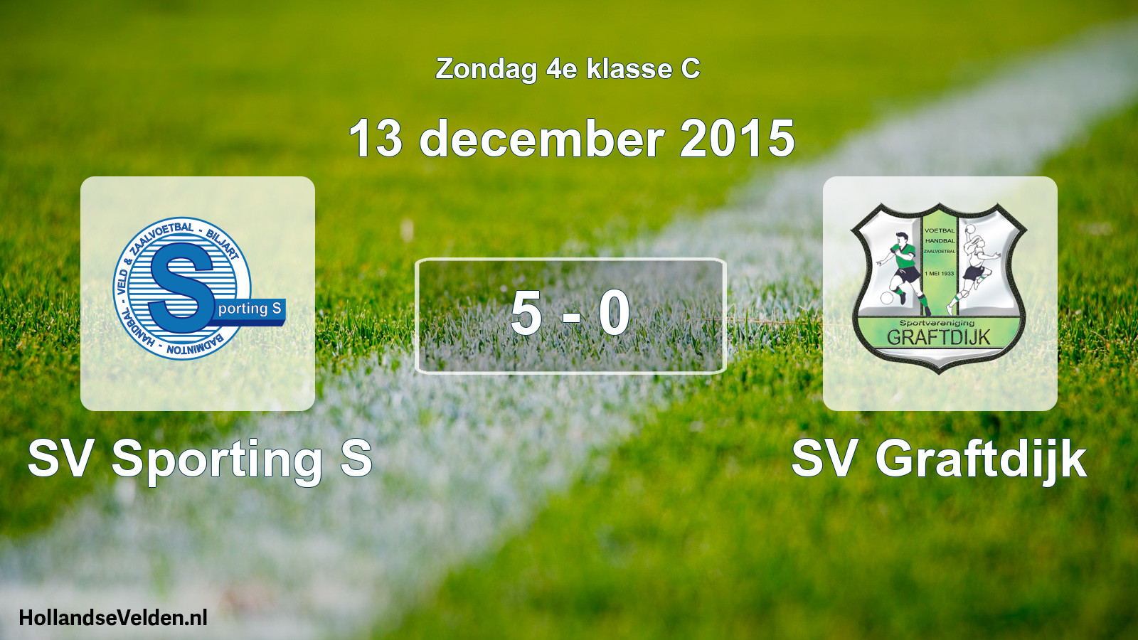 Total number of matches played: SV Sporting S - SV Graftdijk 5 - 0 (13 December 2015)