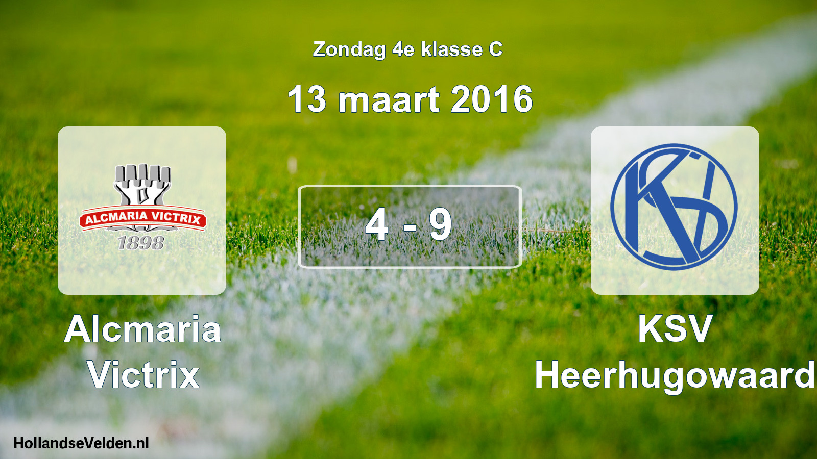 Total number of matches played: Alcmaria Victrix - KSV Heerhugowaard 4 - 9 (13 March 2016)