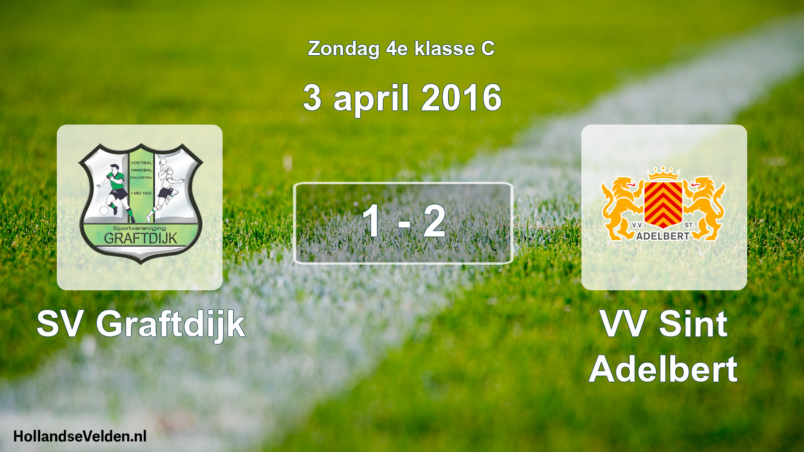 Total number of matches played: SV Graftdijk - VV Sint Adelbert 1 - 2 (3 April 2016)