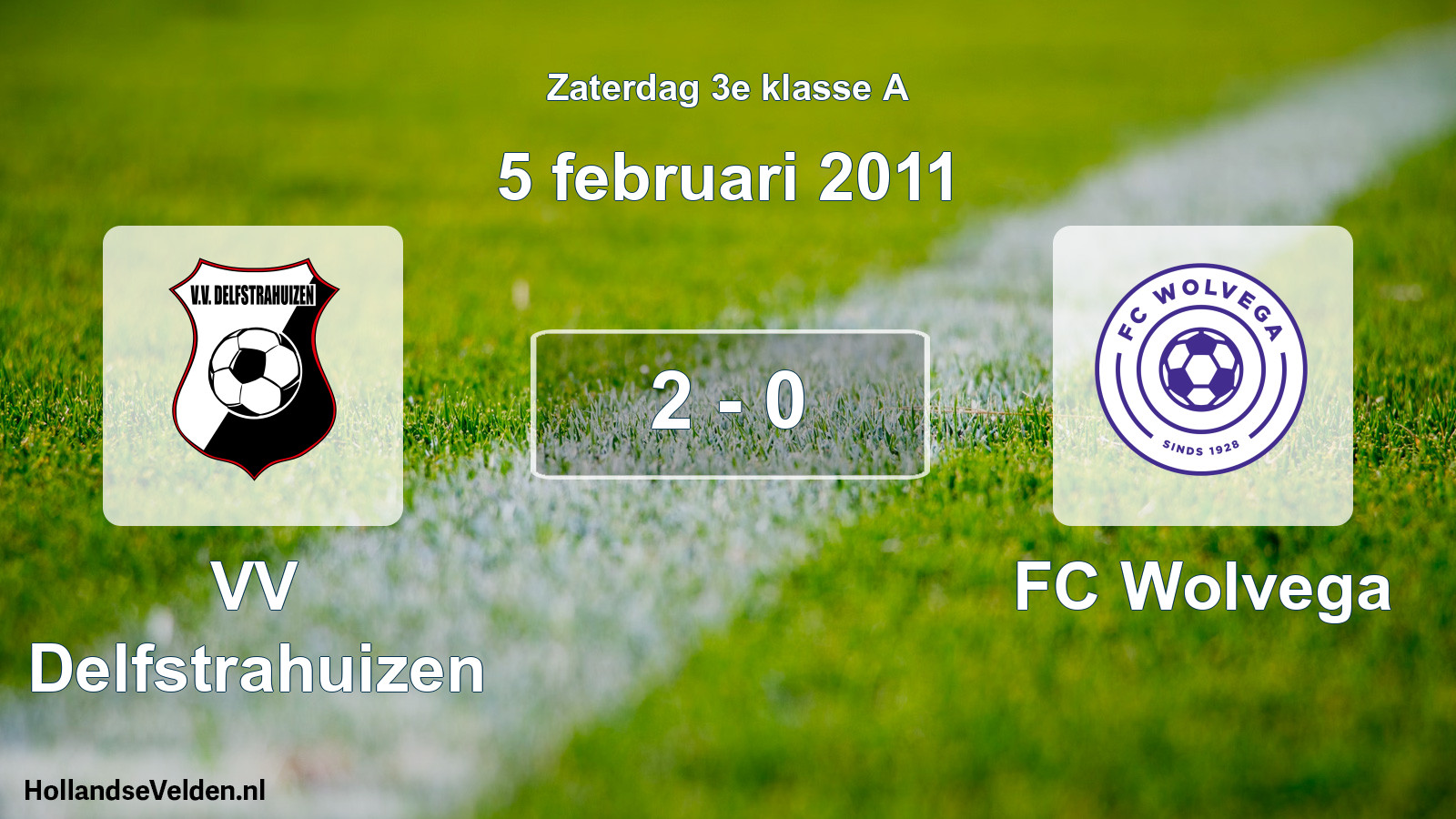 Total number of matches played: VV Delfstrahuizen - FC Wolvega 2 - 0 (5 February 2011)