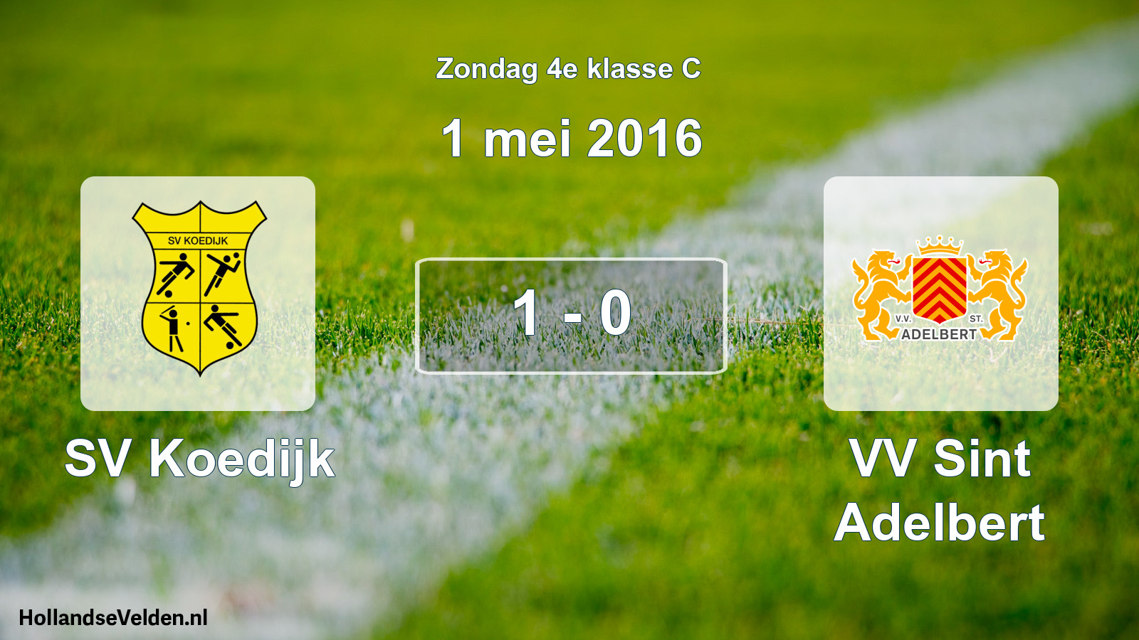 Total number of matches played: SV Koedijk - VV Sint Adelbert 1 - 0 (1 May 2016)