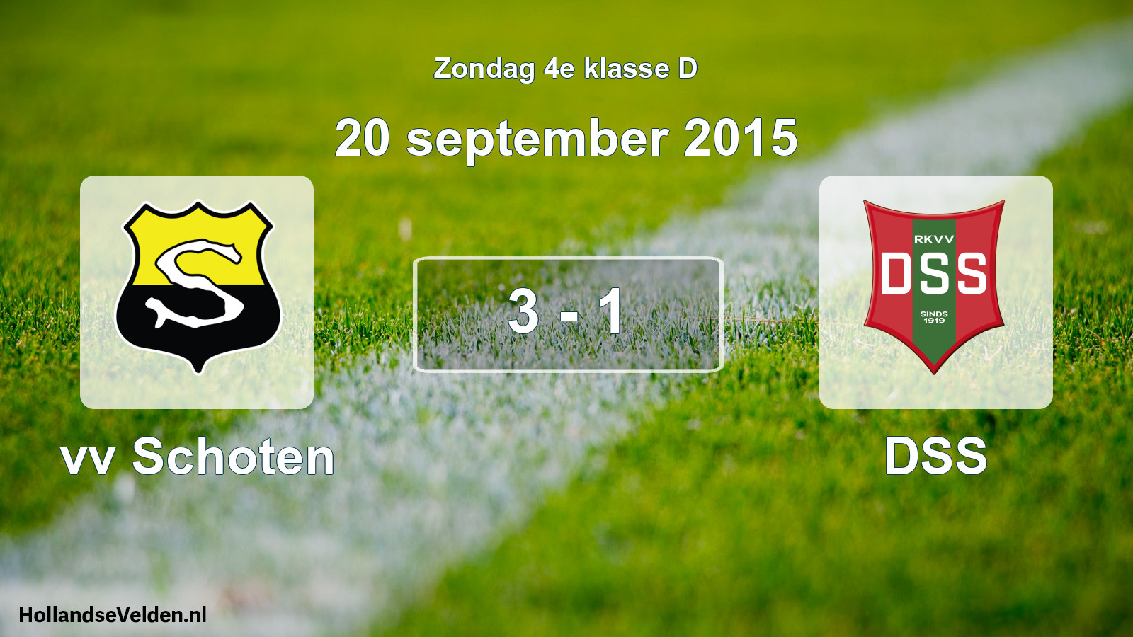 Total number of matches played: vv Schoten - DSS 3 - 1 (20 September 2015)