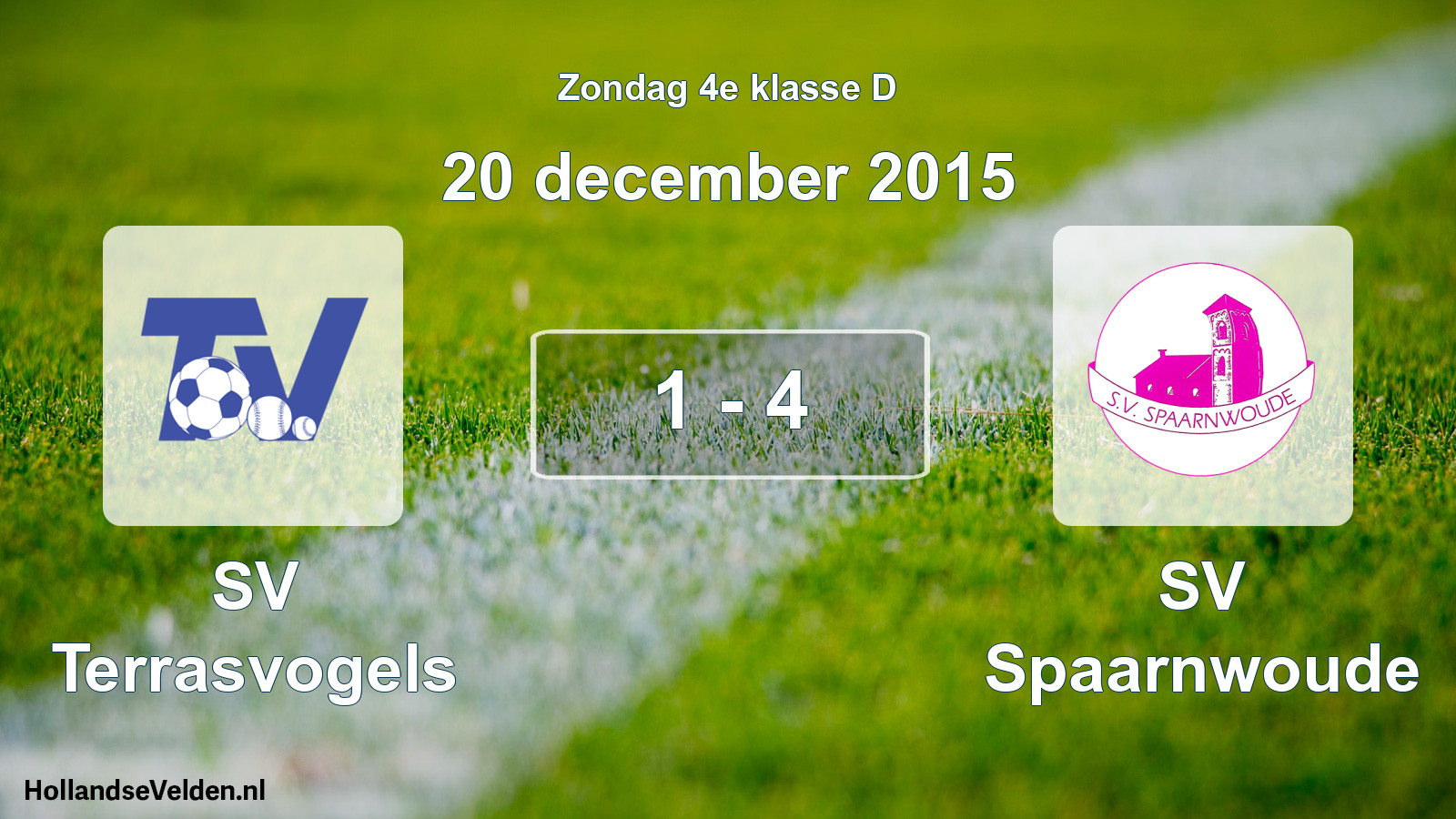 Total number of matches played: SV Terrasvogels - SV Spaarnwoude 1 - 4 (20 December 2015)