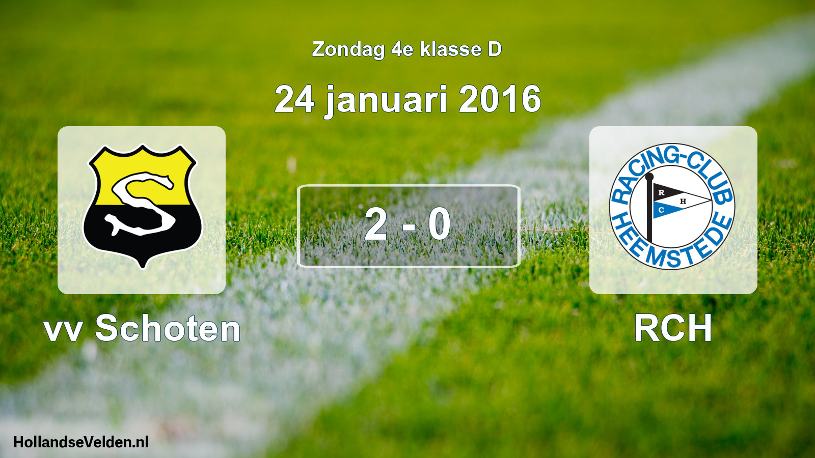 Total number of matches played: vv Schoten - RCH 2 - 0 (24 January 2016)