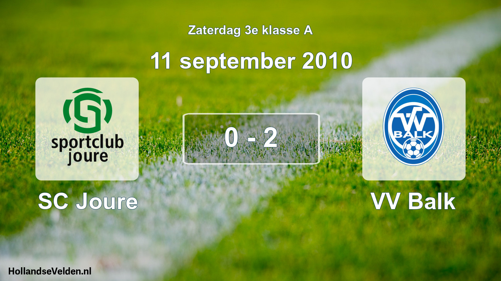 Total number of matches played: SC Joure - VV Balk 0 - 2 (11 September 2010)