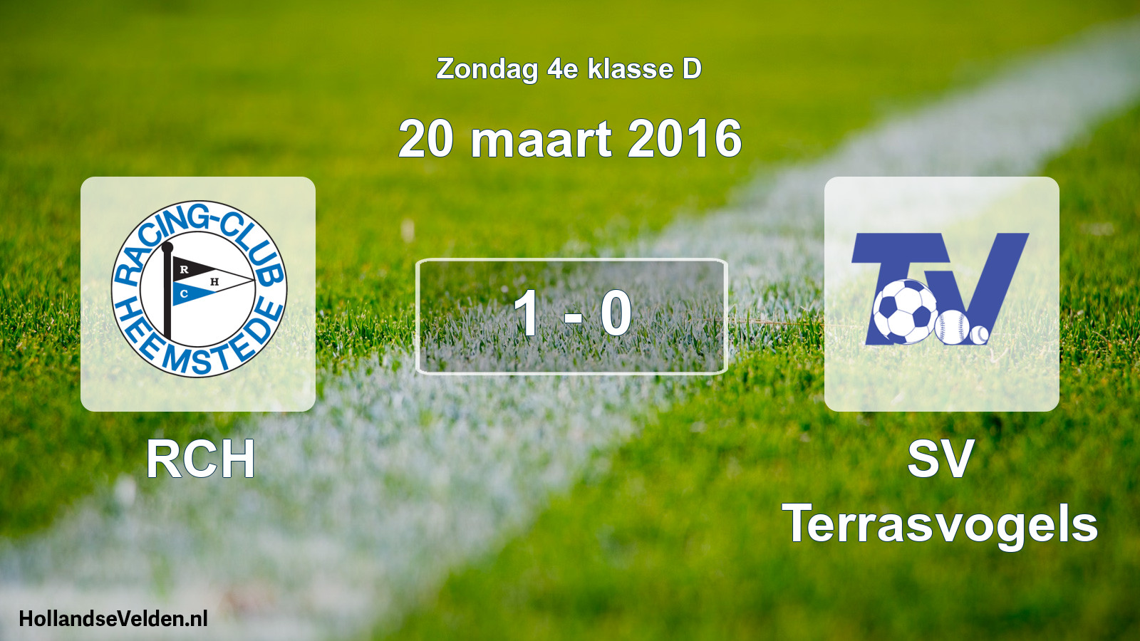 Total number of matches played: RCH - SV Terrasvogels 1 - 0 (20 March 2016)