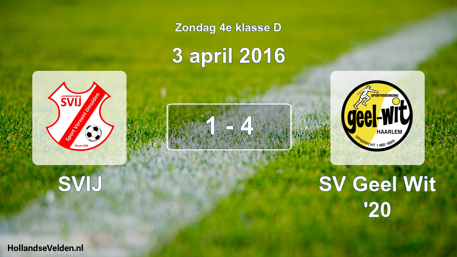 Total number of matches played: SVIJ - SV Geel Wit '20 1 - 4 (3 April 2016)
