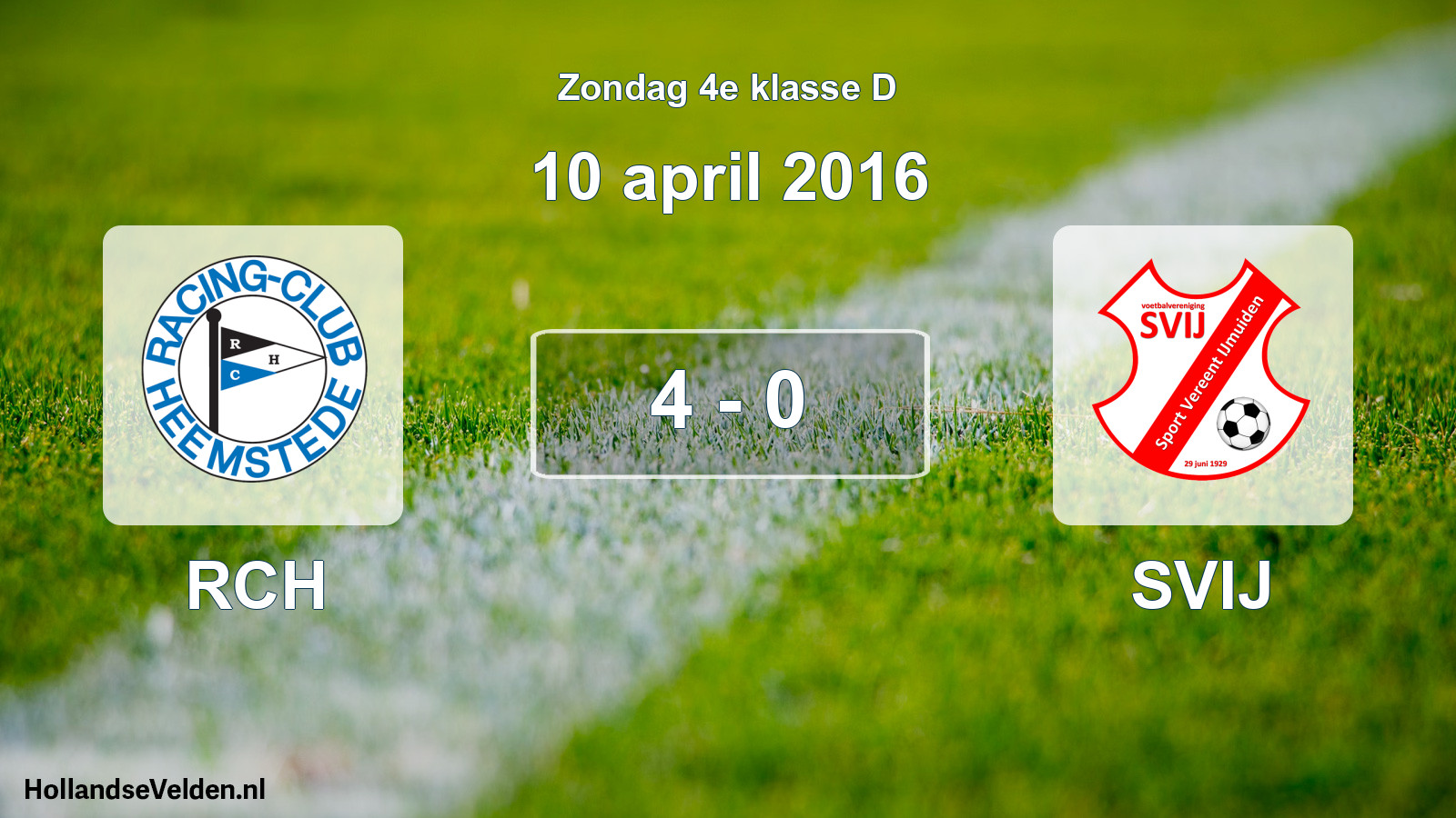 Total number of matches played: RCH - SVIJ 4 - 0 (10 April 2016)