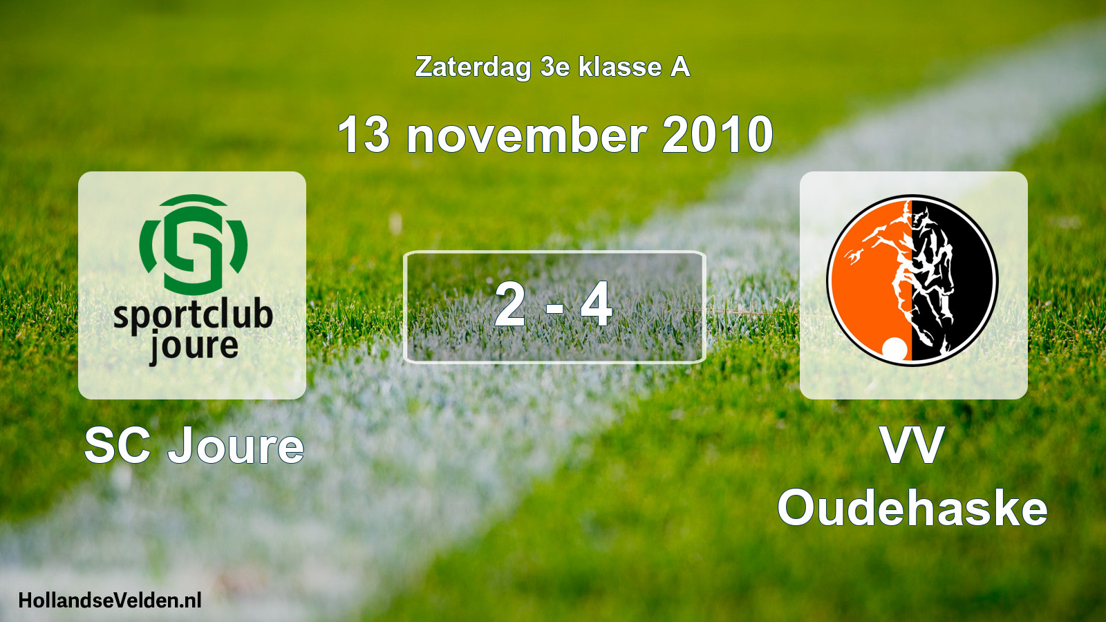 Total number of matches played: SC Joure - VV Oudehaske 2 - 4 (13 November 2010)