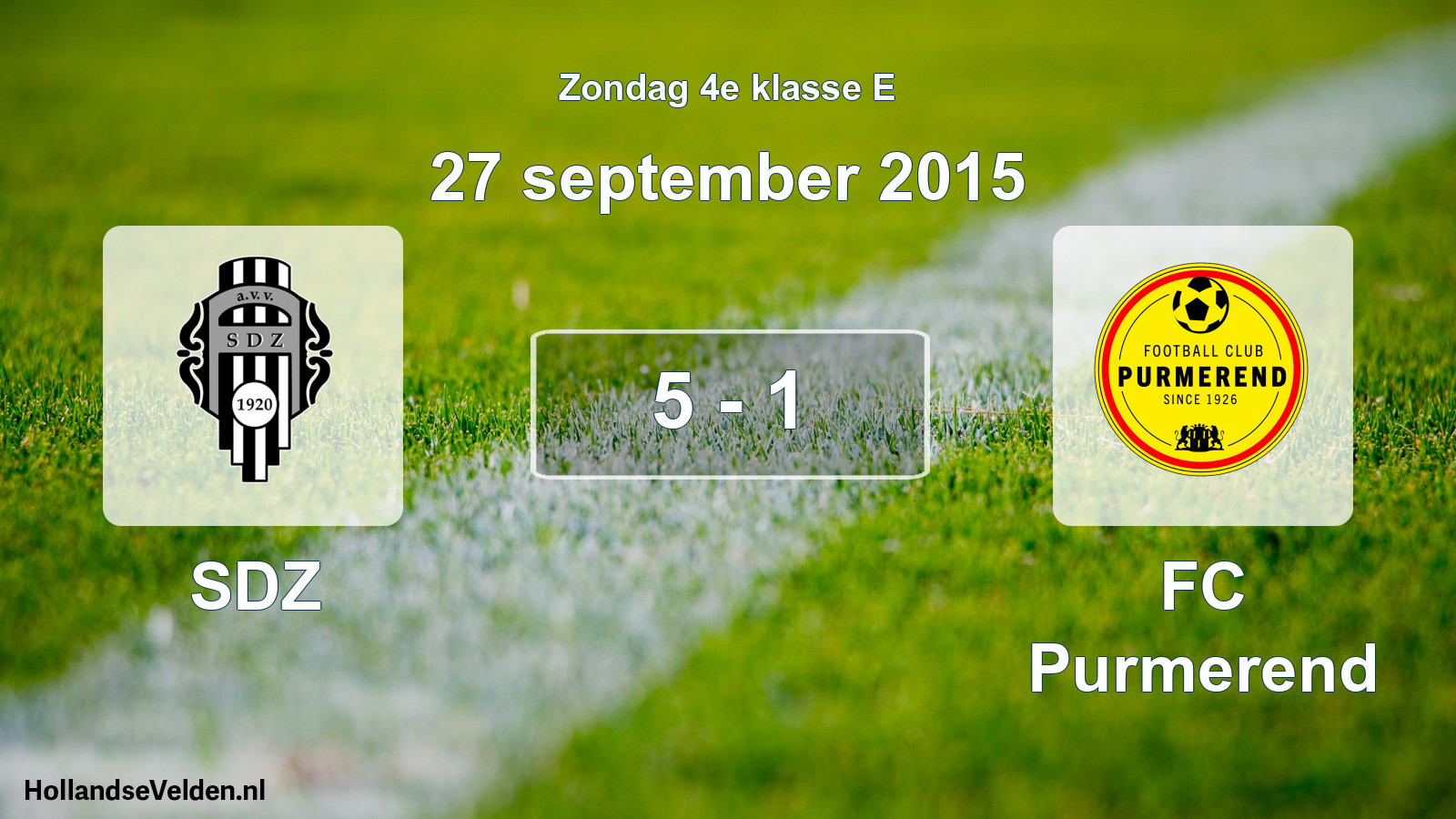 Total number of matches played: SDZ - FC Purmerend 5 - 1 (27 September 2015)