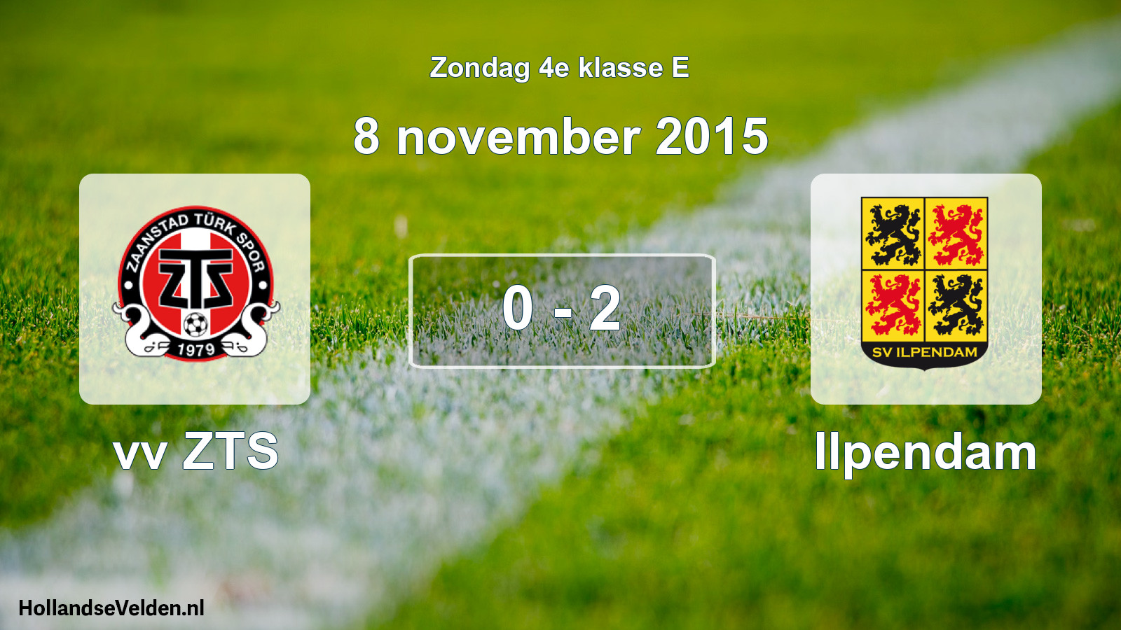 Total number of matches played: vv ZTS - Ilpendam 0 - 2 (8 November 2015)