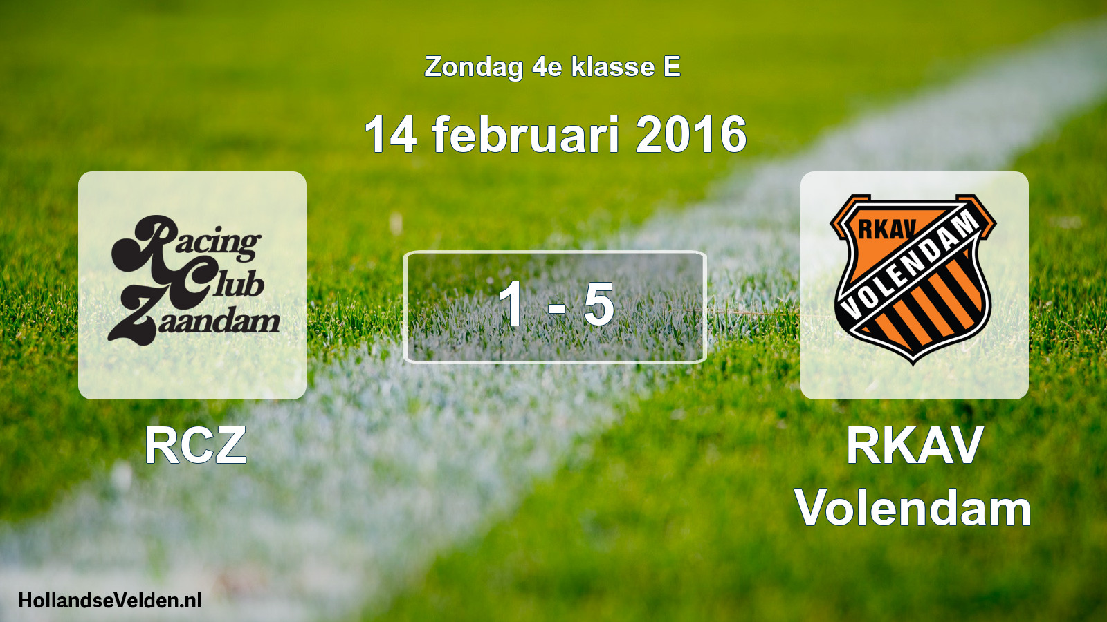 Total number of matches played: RCZ - RKAV Volendam 1 - 5 (14 February 2016)