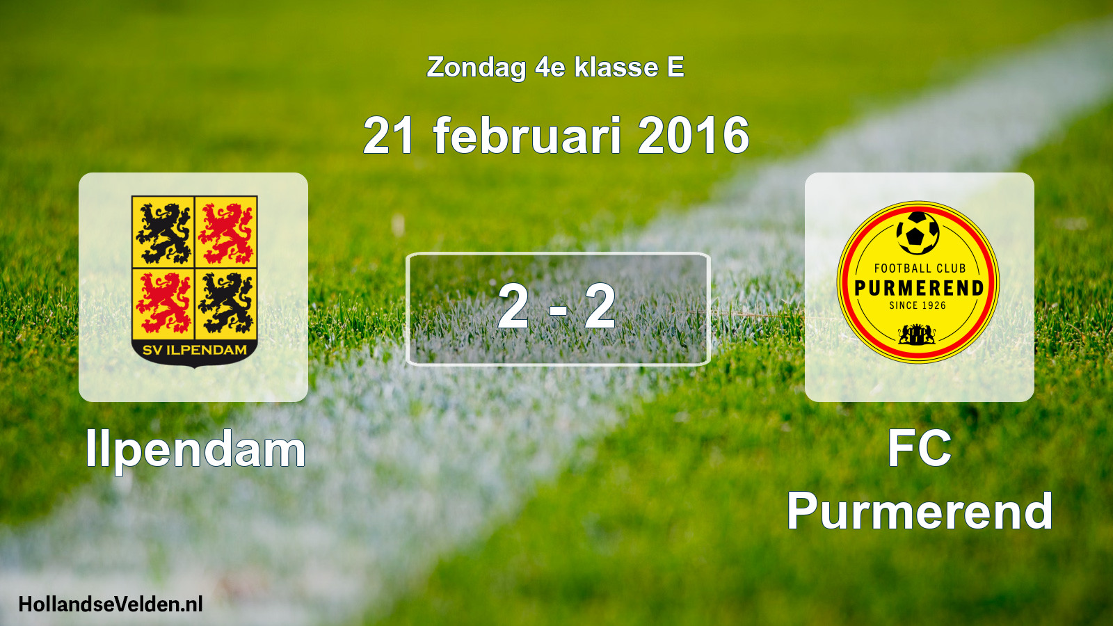 Total number of matches played: Ilpendam - FC Purmerend 2 - 2 (21 February 2016)