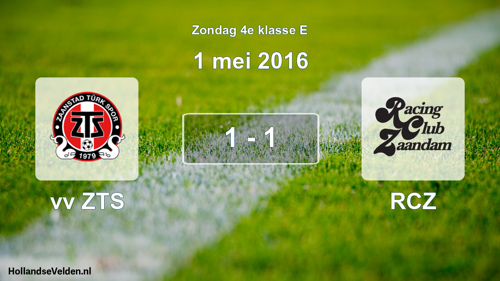 Total number of matches played: vv ZTS - RCZ 1 - 1 (1 May 2016)