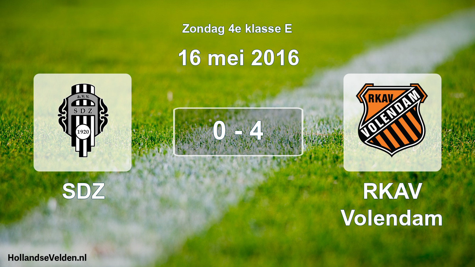 Total number of matches played: SDZ - RKAV Volendam 0 - 4 (16 May 2016)