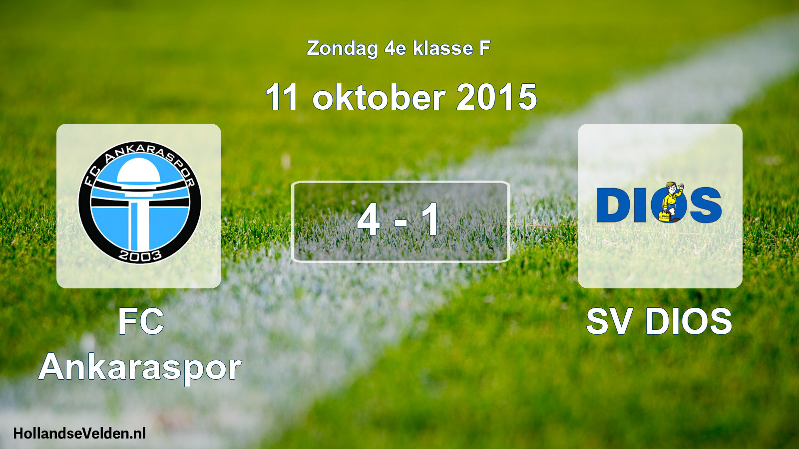 Total number of matches played: FC Ankaraspor - SV DIOS 4 - 1 (11 October 2015)