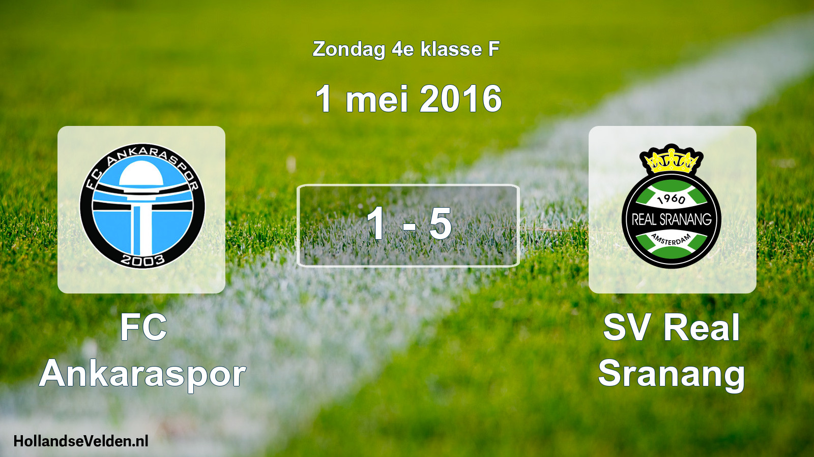 Total number of matches played: FC Ankaraspor - SV Real Sranang 1 - 5 (1 May 2016)