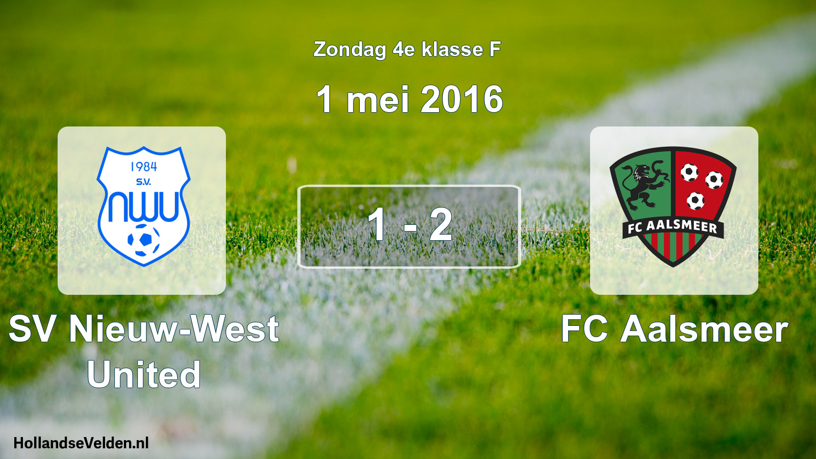 Total number of matches played: SV Nieuw-West United - FC Aalsmeer 1 - 2 (1 May 2016)