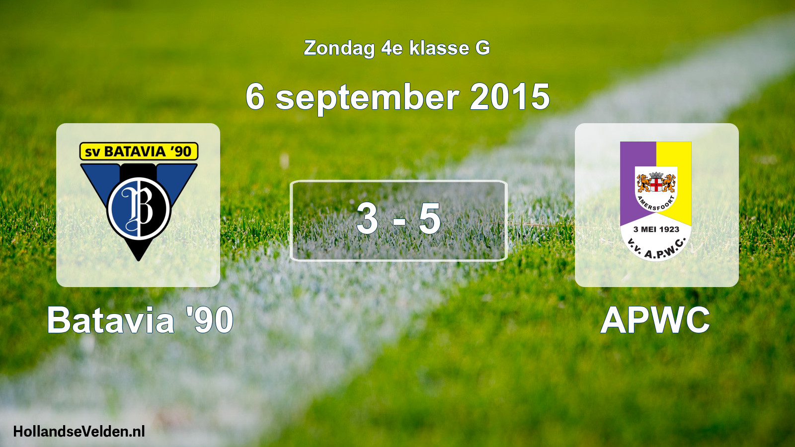 Total number of matches played: Batavia '90 - APWC 3 - 5 (6 September 2015)