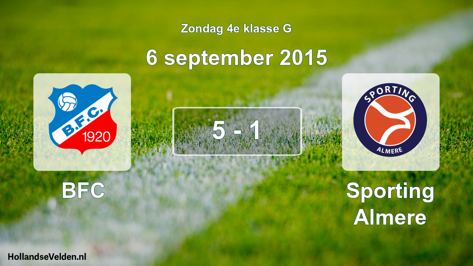 Total number of matches played: BFC - Sporting Almere 5 - 1 (6 September 2015)