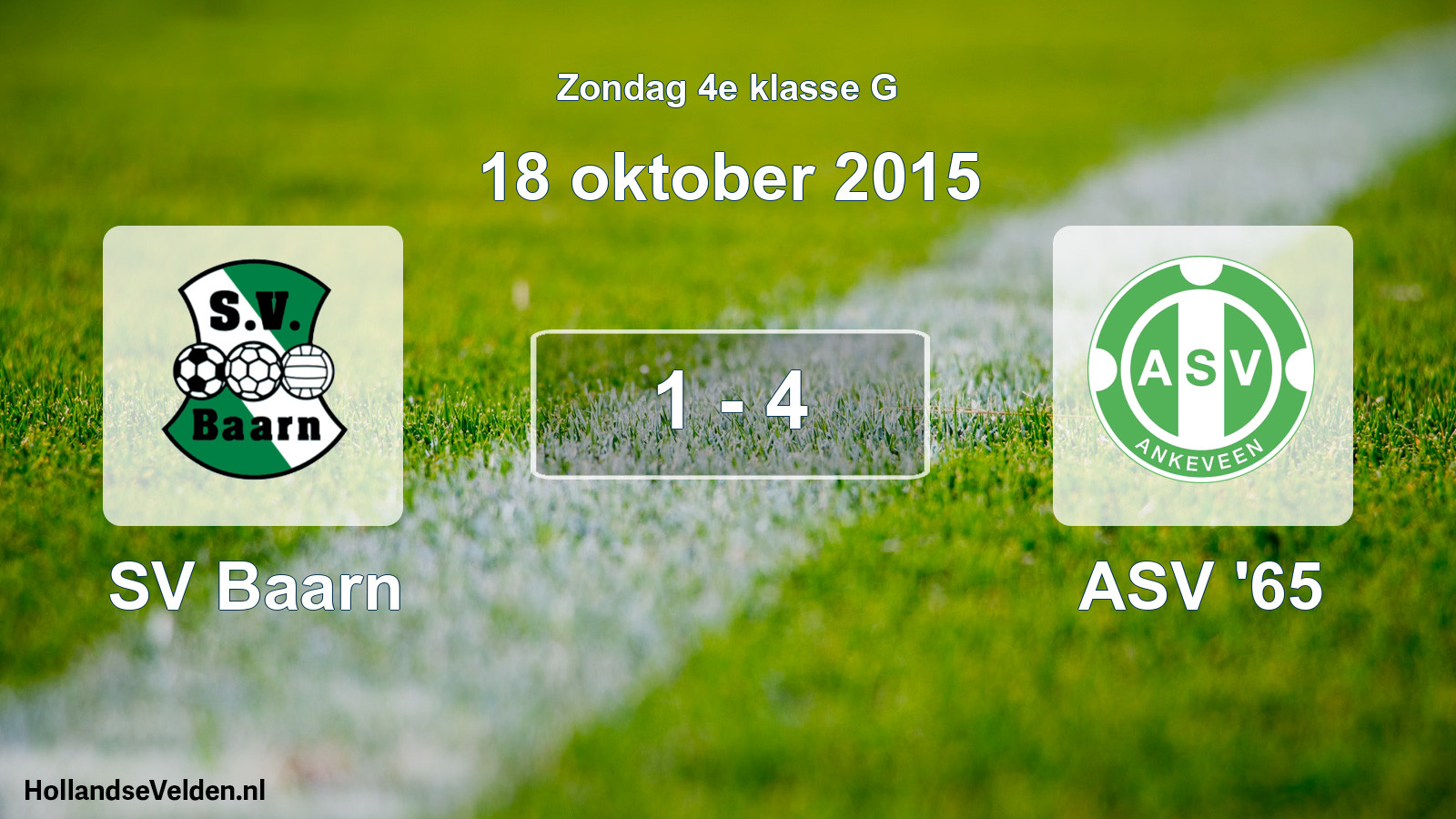 Total number of matches played: SV Baarn - ASV '65 1 - 4 (18 October 2015)