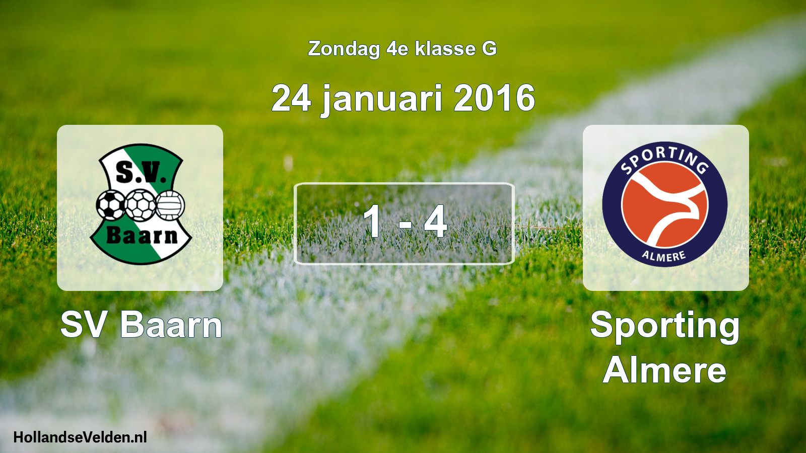 Total number of matches played: SV Baarn - Sporting Almere 1 - 4 (24 January 2016)
