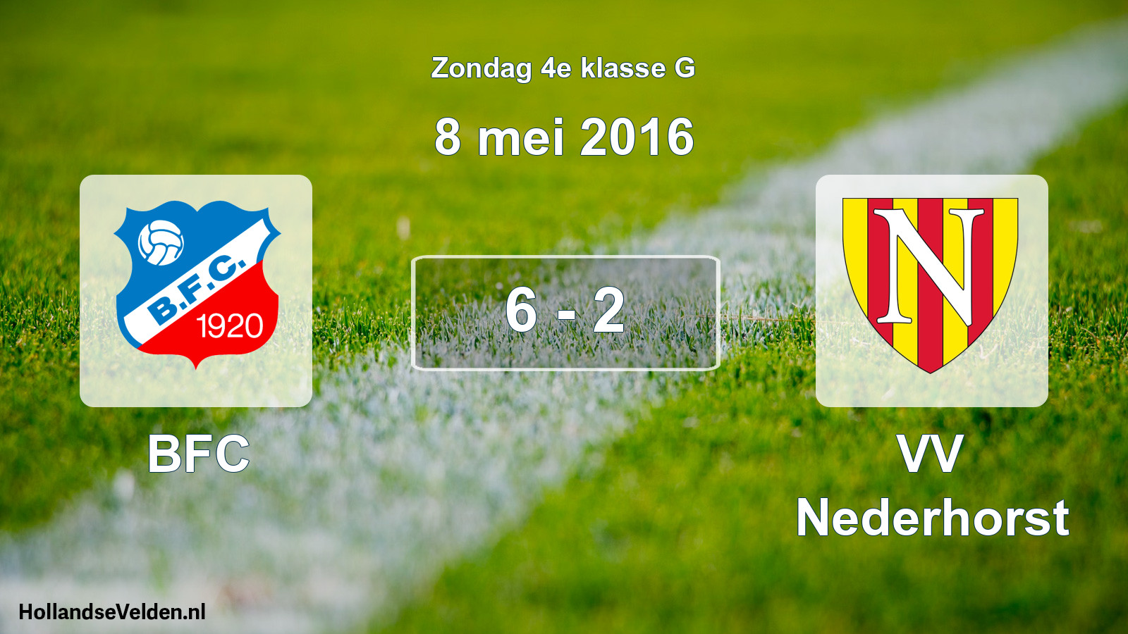Total number of matches played: BFC - VV Nederhorst 6 - 2 (8 May 2016)