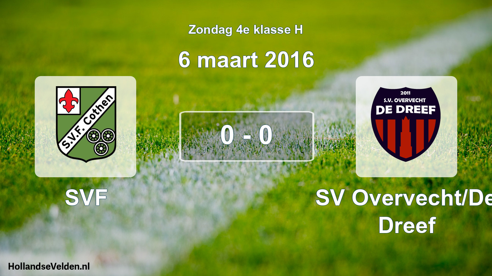 Total number of matches played: SVF - SV Overvecht/De Dreef 0 - 0 (6 March 2016)