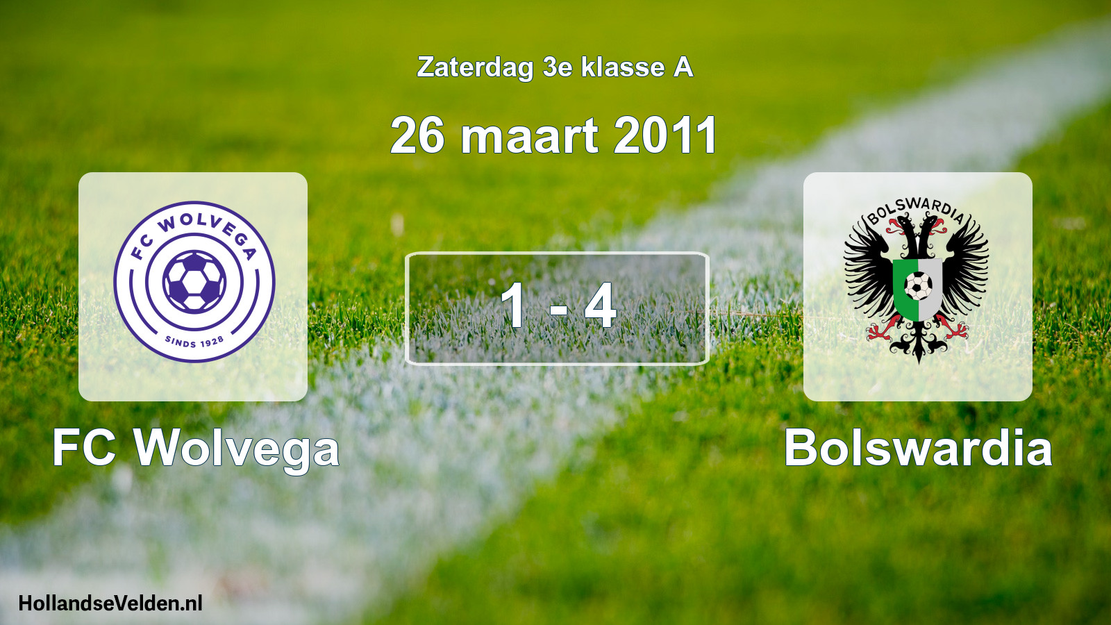 Total number of matches played: FC Wolvega - Bolswardia 1 - 4 (26 March 2011)