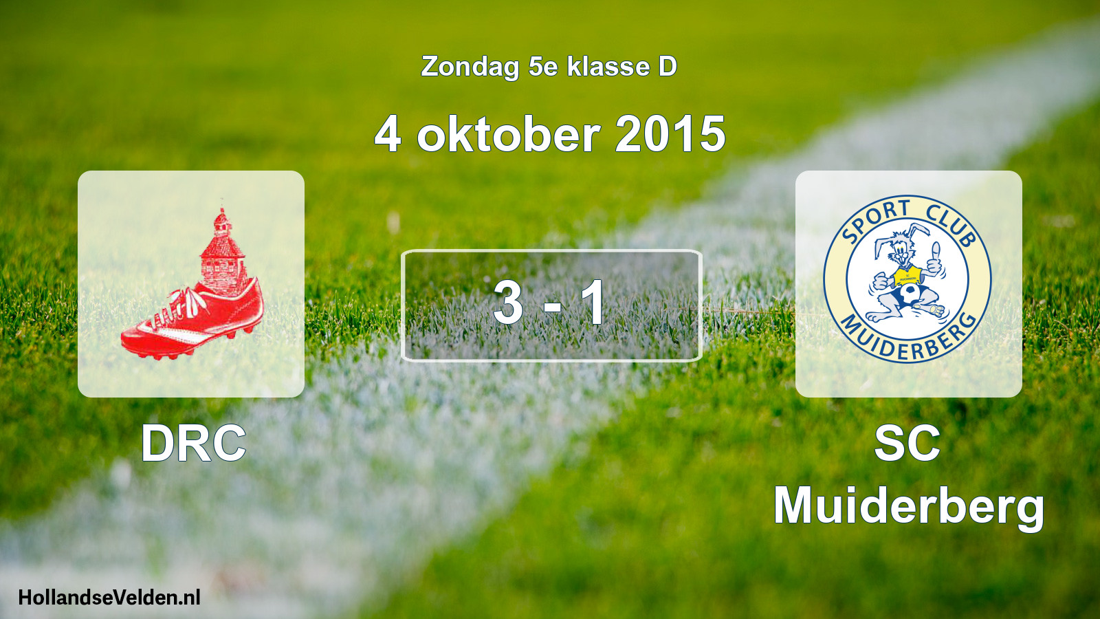Total number of matches played: DRC - SC Muiderberg 3 - 1 (4 October 2015)