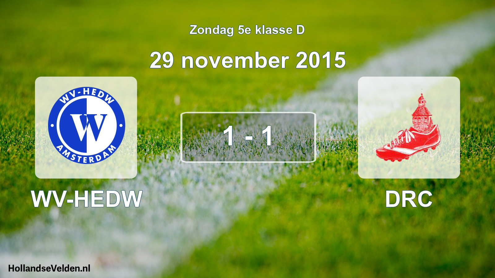Total number of matches played: WV-HEDW - DRC 1 - 1 (29 November 2015)