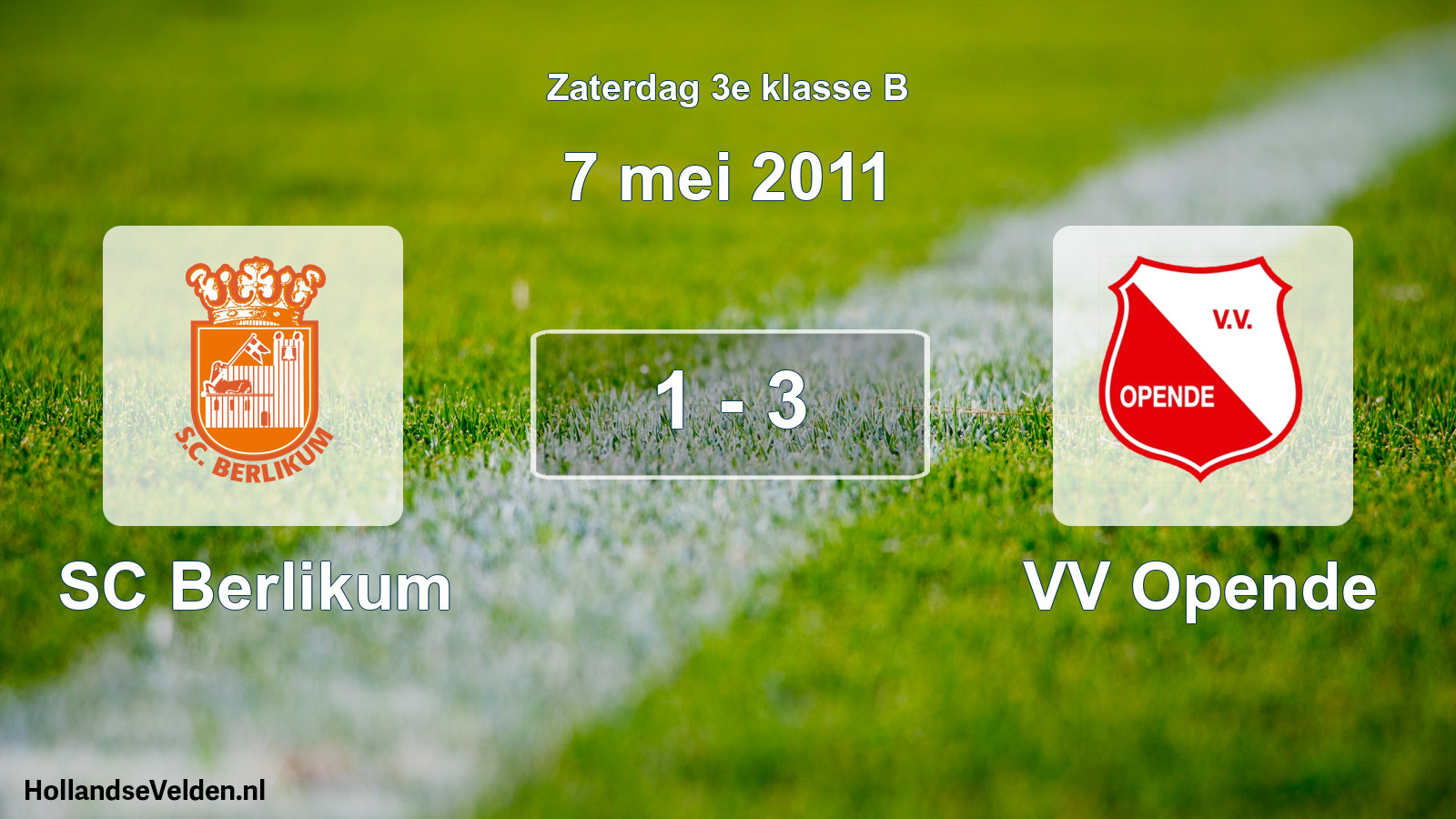 Total number of matches played: SC Berlikum - VV Opende 1 - 3 (7 May 2011)