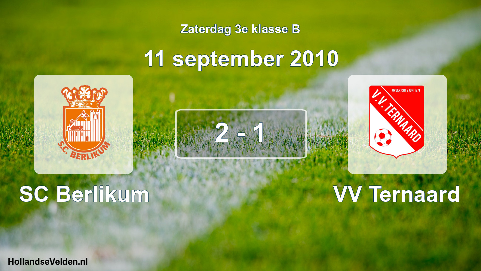Total number of matches played: SC Berlikum - VV Ternaard 2 - 1 (11 September 2010)